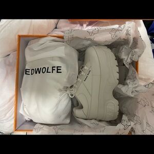 Naked Wolfe Sporty White Platform Sneakers Size 7US 37EU